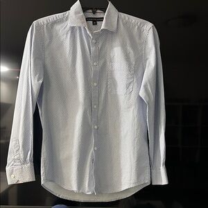 Boy’s White/Blue Long Sleeve  Shirt Size 14